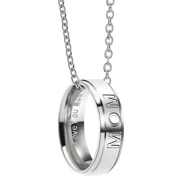 Stainless steel Jewelry - 🆕 Mom engraved stainless steel necklace.